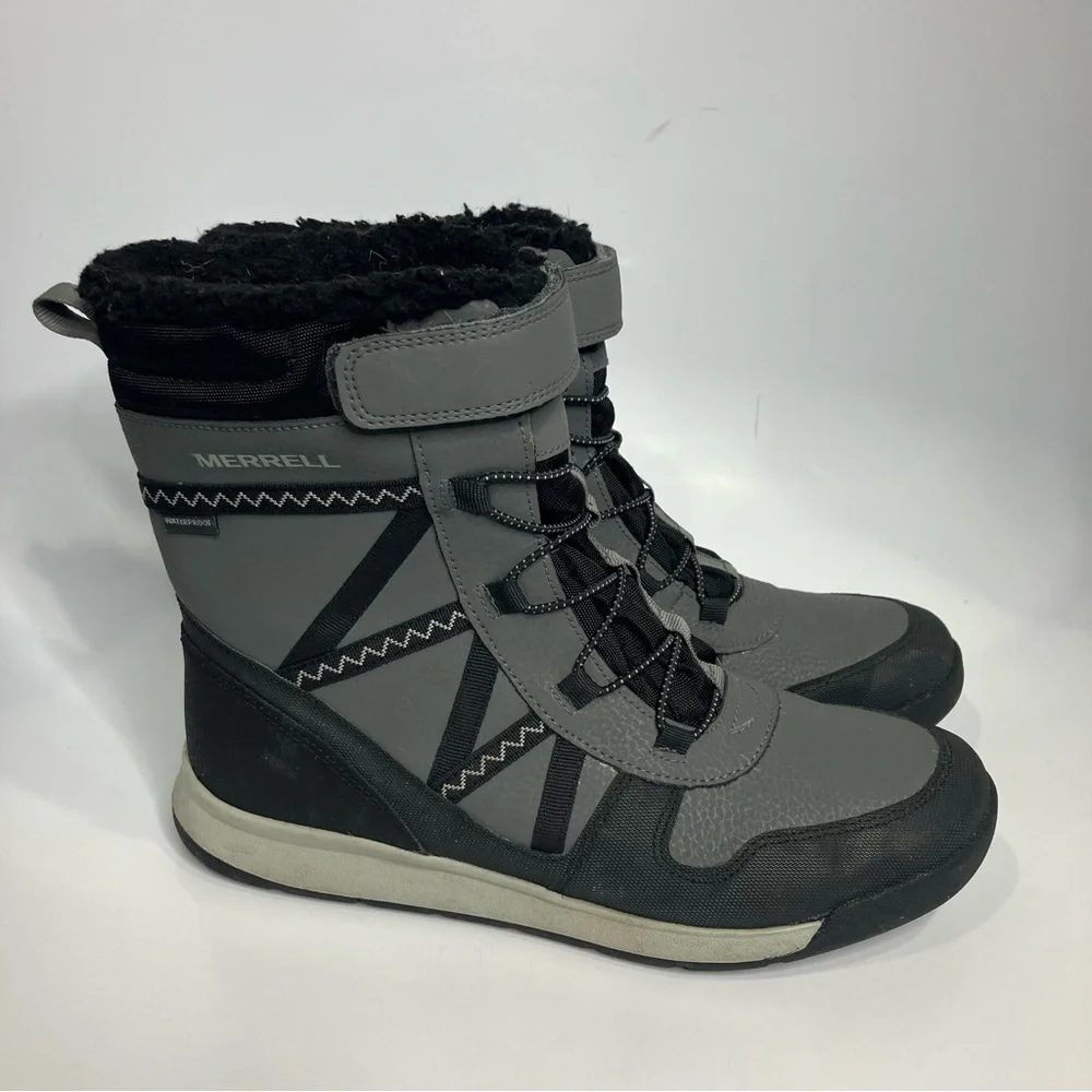 Merrell waterproof winter boots‎ gray & black size 7